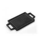 Lava Döküm Dikdörtgen Çift Yön Izgara ve Düz Yüzey Hot Plate Ölçü 22x15cm.