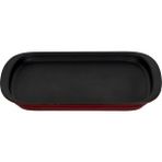 Lava Döküm Dikdörtgen Servis Tabağı Ölçü 32X20CM.-BORDO - 32 x 20 cm