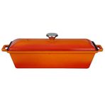 Lava Döküm Ekmek Kabı Terrine 11x29 cm Turuncu