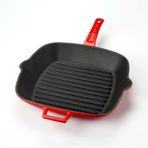 Lava Döküm Izgara Tavası 26x26 CM Kırmızı
