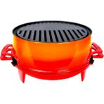 Lava Döküm Mangal Izgara Set Döküm Demir Ø 36 cm - Turuncu