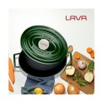 Lava Döküm Oval Tencere Döküm Demir Yekpare Kulplu Premium Serisi Ölçü 21X27CM. Yeşil - (No Color) - Option-1