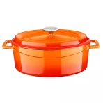 Lava Döküm Oval Tencere. Edition Serisi Ölçü 25X31cm. Turuncu