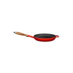 Lava Döküm Yuvarlak Kızartma Tavası Döküm Demir Ve Ahşap Saplı Çap(Ø)28Cm. Teşhir Outlet Vitrin