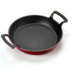 Lava Döküm Yuvarlak Kulplu 20 cm Kırmızı Sahan Tava