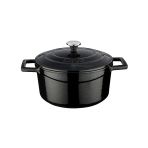 Lava Döküm Yuvarlak Tencere. Folk Çap(ø)20cm. Siyah