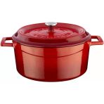 Lava Döküm Yuvarlak Tencere, Trendy, 24 Cm, 4.49 L Hacim, Kırmızı Outlet Vitrin