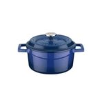 Lava Döküm Yuvarlak Tencere Trendy Mavi 16 cm