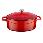 Lava Flok 25 cm Kırmızı Oval Tencere