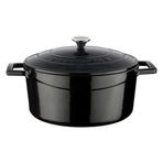 Lava Flok 28 cm Siyah Yuvarlak Tencere