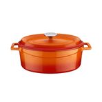 Lava Folk Oval 25 cm Turuncu Döküm Tencere