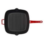 Lava Grill 28x28 cm Metal Saplı Kırmızı Grill Tava
