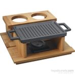 Lava Hot Plate Ve Ahşap Stand, Dikdörtgen, 22X30cm.