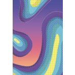 Lava Lamp Grid Notebook | "Lava Lamp" Design with Vibrant Abstract Waves | 100 Graph Paper Pages 6x9 in | For Planning, Drawing & Creativity | ESTA CABRON Brand