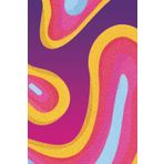 Lava Lamp Psychedelic Notebook | Vibrant Swirls Lined Journal | 100 Pages 6x9 in | Groovy Abstract Design for Notes & Ideas | ESTA CABRON Brand