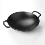 Lava LV ECO WOK 38 38 cm Metal Kulplu Siyah Döküm Wok Tava