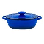Lava LV O TC6 33 YK6 B Experience Serisi 24x33 cm Oval Döküm Demir Kapak Mavi Tencere