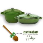 Lava LV S NHR 2X SET G 2x New Heritage Serisi Yeşil Döküm Demir Tencere Tava Seti