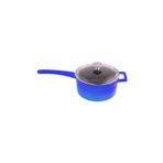 Lava LVYSOS16K3B Çap 16 cm (Sütlük) Mavi Cam Kapak Döküm Yuvarlak Saplı Tencere