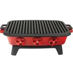 Lava Mavi 36x45 cm Döküm Mangal Alt Stand Gövde Kömür Teli ve Üst Izgara