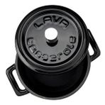 Lava Metal Döküm Mini Tencere, 10 cm, 0.35 L Hacim, Siyah