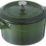 Lava Metal Döküm Mini Tencere, 10 cm, 0.35 L Hacim, Yeşil