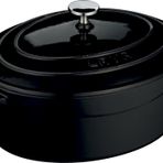 Lava Metal Oval Döküm Tencere, 29 cm, 4.67 L Hacim, Siyah