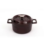 Lava Metal Premium Serisi 20 cm Majolik Mor Döküm Yuvarlak Tencere