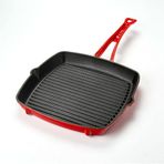Lava Metal Saplı 26x26 cm Turuncu Döküm Izgara Tava