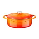 Lava Ölçü 22x28 cm Turuncu Döküm Oval Tencere