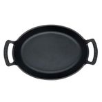 Lava Oval Kulplu 27x20 cm Kırmızı Döküm Tava