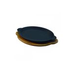 Lava Oval Kulplu Ve Ahşap Altlıklı Fajita Tavası 18*24 Cm