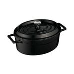 Lava Oval Tencere - Çap(Ø)25 Cm. Siyah