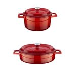 Lava Trendy Döküm Yuvarlak 2 Li Set 20cm Derin + 24cm Basık Tencere Set