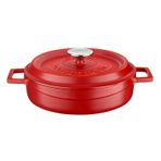 Lava Trendy Kapak Mat Turkuaz 24 cm Döküm Demir Spring Çok Amaçlı Yayvan Tencere