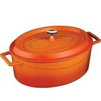 Lava Trendy Turuncu Oval 23 x 29 cm Döküm Tencere