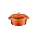 Lava Trendy Turuncu Oval Mini 12 x 9 cm Döküm Tencere