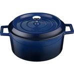 Lava Trendy Yuvarlak 24 cm Mavi Demir Döküm Derin Tencere