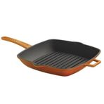 Lava Turuncu Metal Saplı 26x26 cm Grill Tava