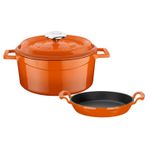 LAVA Yuvarlak Döküm 24cm Trendy Serisi Tencere & Döküm 20cm Sahan Set - Şef Standartlarında Premium Set