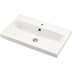 Lavabo, Beyaz, 80X48 cm