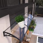 Lavabo Çatısı, Dış Mekan Güneş Perdesi - Ön Kapı, Veranda, Balkon ve Pencere için UV Korumalı ve Yağmur Barınaklı Şeffaf Veranda Perdesi