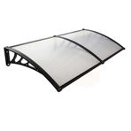 Lavabo Çatısı, Metal Braketli Dış Pencere Güneşlik Perdesi, UV, Su ve Kar Geçirmez, Kapılar, Teraslar ve Verandalar için İdeal (Şeffaf, 120 x 300 cm)
