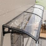 Lavabo Çatısı, Pencere Polikarbonat Kavisli Güneş Perdesi, Veranda, Ön Kapı, Balkon, Dış Çatı, Teras, UV ve Kar Korumalı (Siyah)