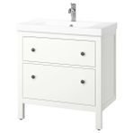 Lavabo dolabı kombinasyonu, beyaz, 82x49x89 cm, VOXNAN batarya