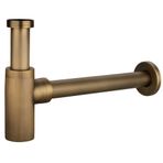 Lavabo gider gider seti banyo musluğu lavabo borusu antik pirinç koku kapağı sifon pirinç lavabo gider borusu aksesuarı Sanlingo