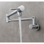 Lavabo Musluğu, Krom Nikel Siyah Altın Pirinç Tencere Duvara Monte Mutfak Tek Soğutma, Delik Döner Katlanır Musluk Mutfak, Banyo(Chrome Type a)