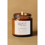 Lavanta Kokulu Mum - %100 Doğal Soya Mumu Amber Kavanoz Aromaterapi Mum - 100 cc