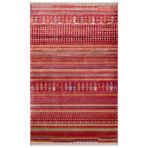 Lavanya Terra Soyut Liyosel Modern Geometrik Etnik Desenli Boho Makinada Yıkanabilir Hav Toz Vermez Leke Tutmaz Kaymaz Taban Dijital Makine Baskı Halı Oturma Odası Salon Yolluk Koridor Mutfak Halısı