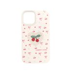 Lavderuar Cherry Loves Nakışlı Kawaii Kiraz Desenli Telefon Kılıfı – iPhone ile Uyumlu, Darbe Emici, Şık ve Dokulu Arka Kapak (kiraz, iphone 14 plus / 15 Plus)